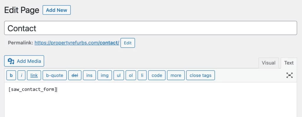 Service area settings